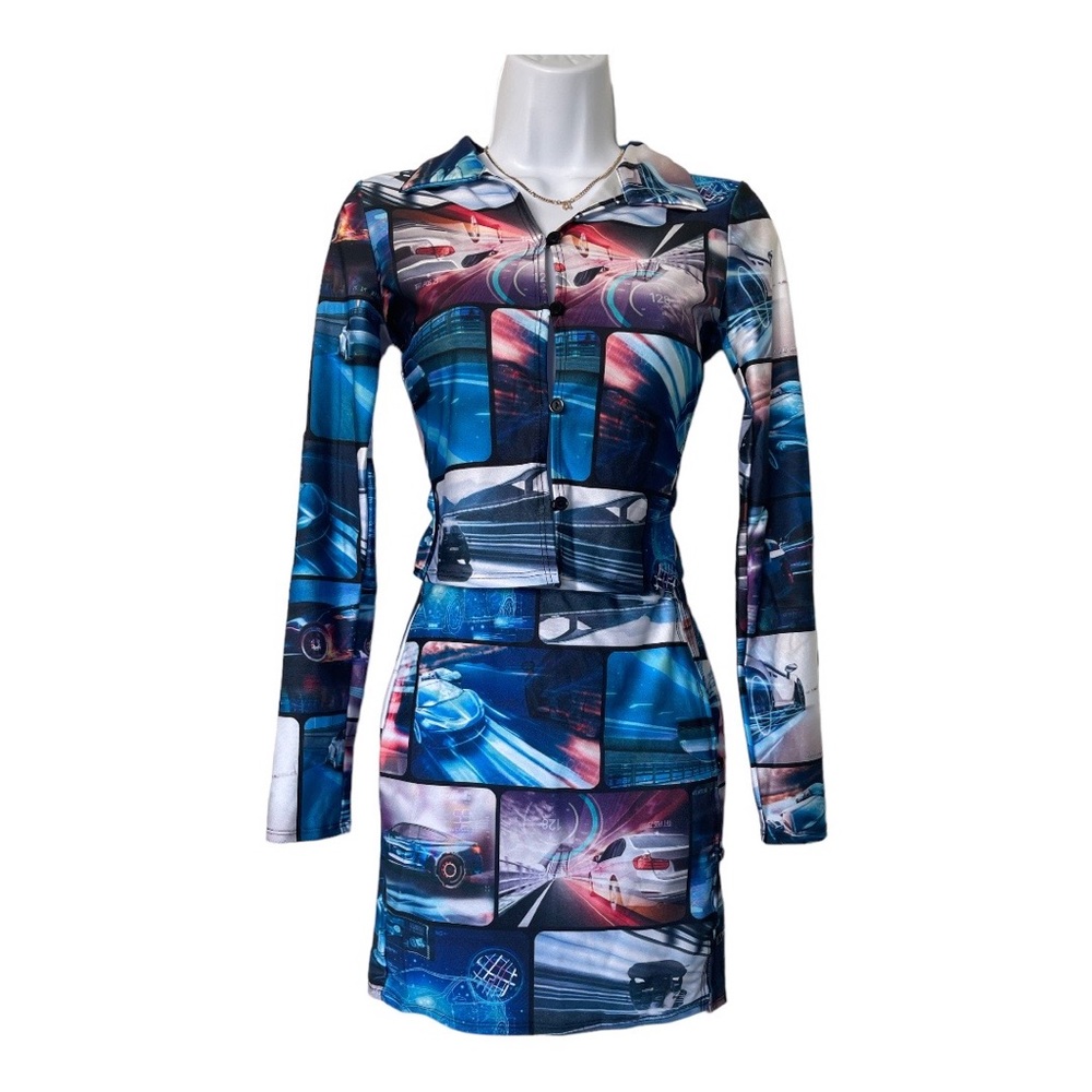Race car skirt 2 piece set - Picture 1 of 6